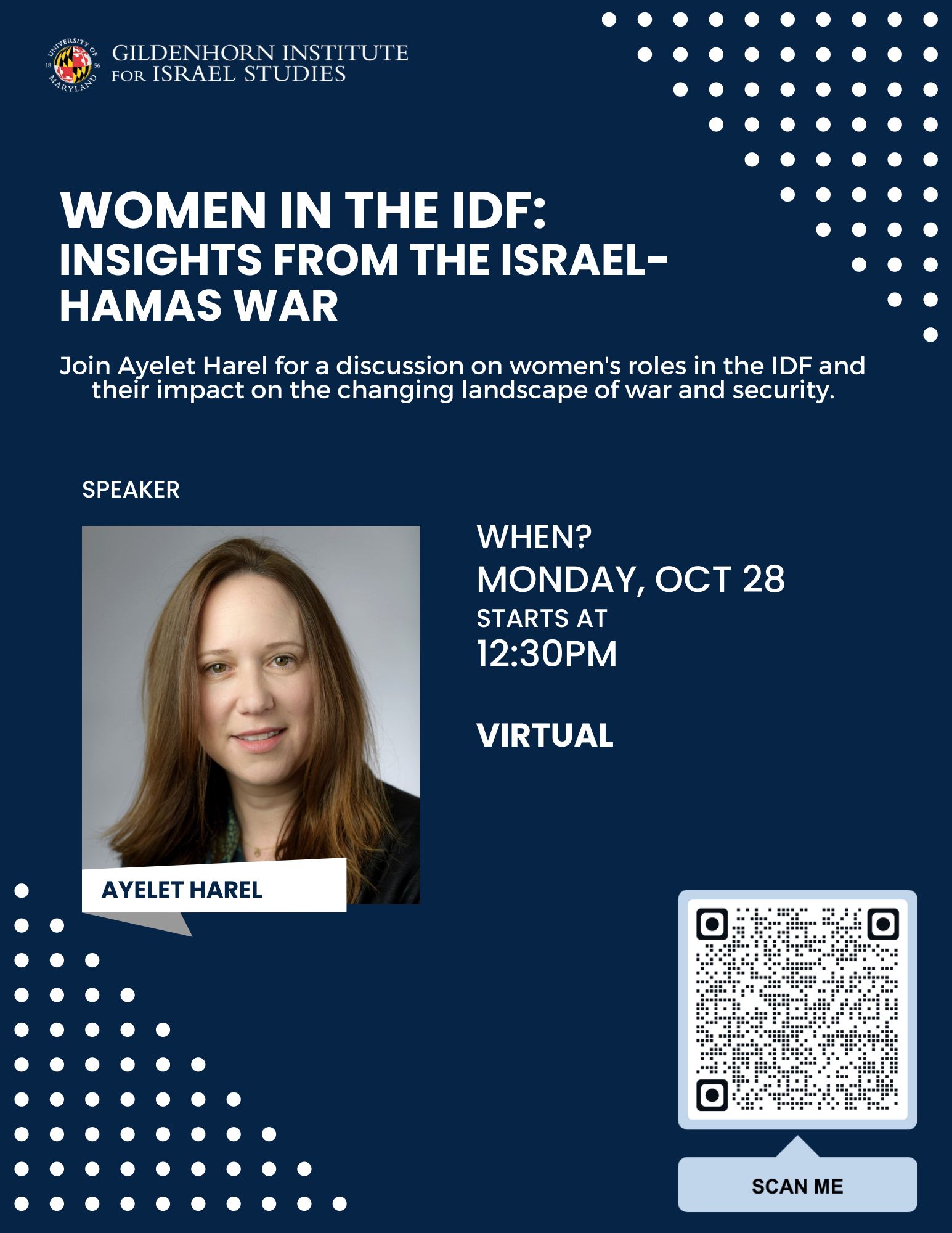 Women in the IDF flyer with Ayelet Harel