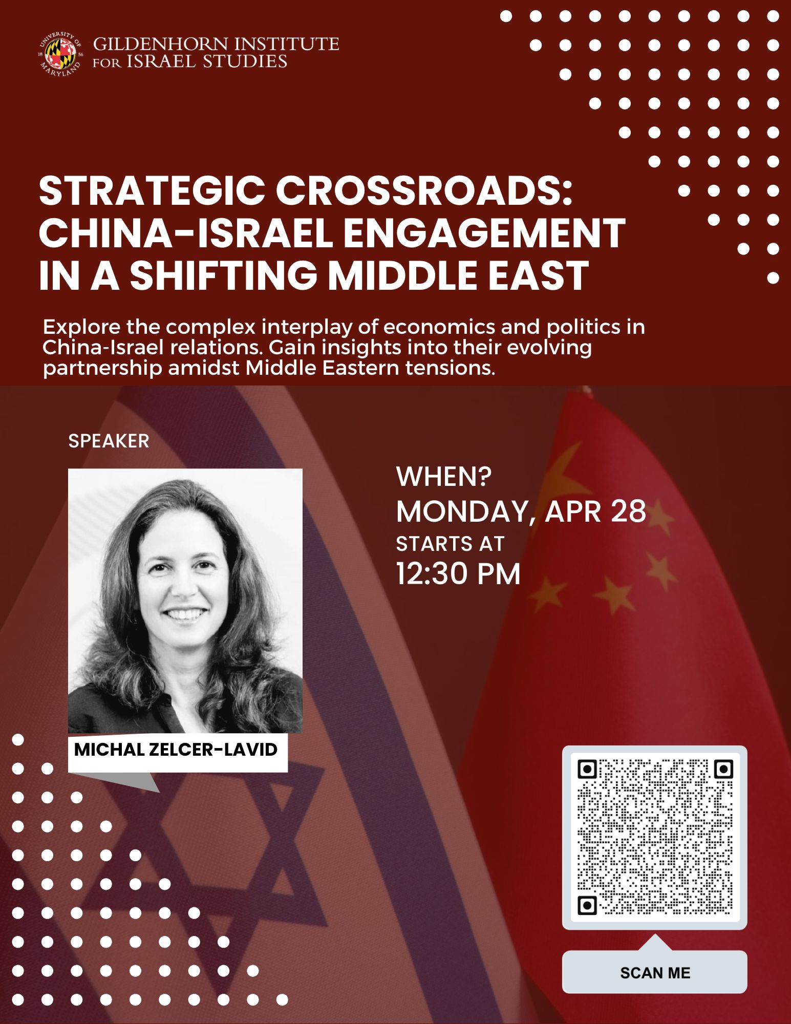 China-Israel flyer with Dr. Michal Zelcer-Lavid