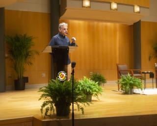 Edgar Keret on stage at The Clarice, UMD